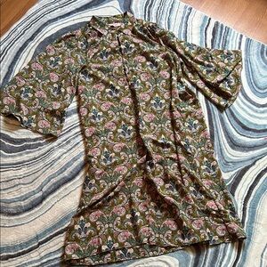 Traffic People Paisley Button-Up Dress